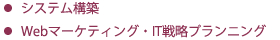 システム構築・webマ－ケティング・IT戦略プランニング